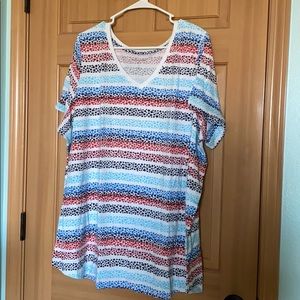 COPY - Red, White & Blue Star V-Neck T-Shirt